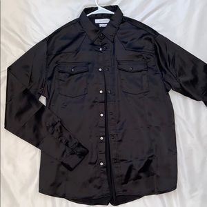 -Urban Outfitters- Satin long sleeve shirt
